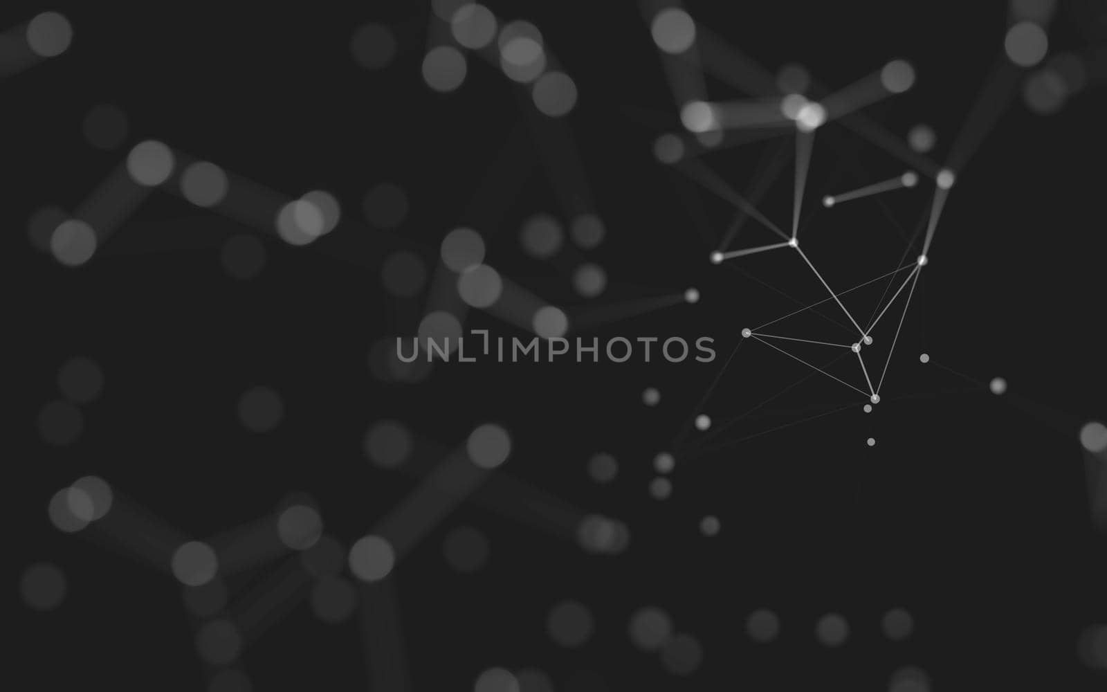 Abstract background. Molecules technology with polygonal shapes, connecting dots and lines. Connection structure. Big data visualization.  by teerawit