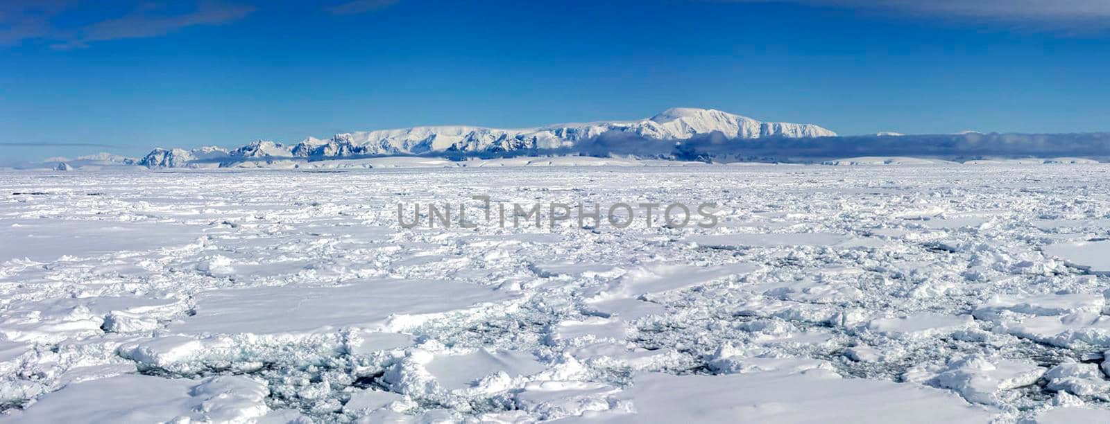 A beautiful view of the snow mountains