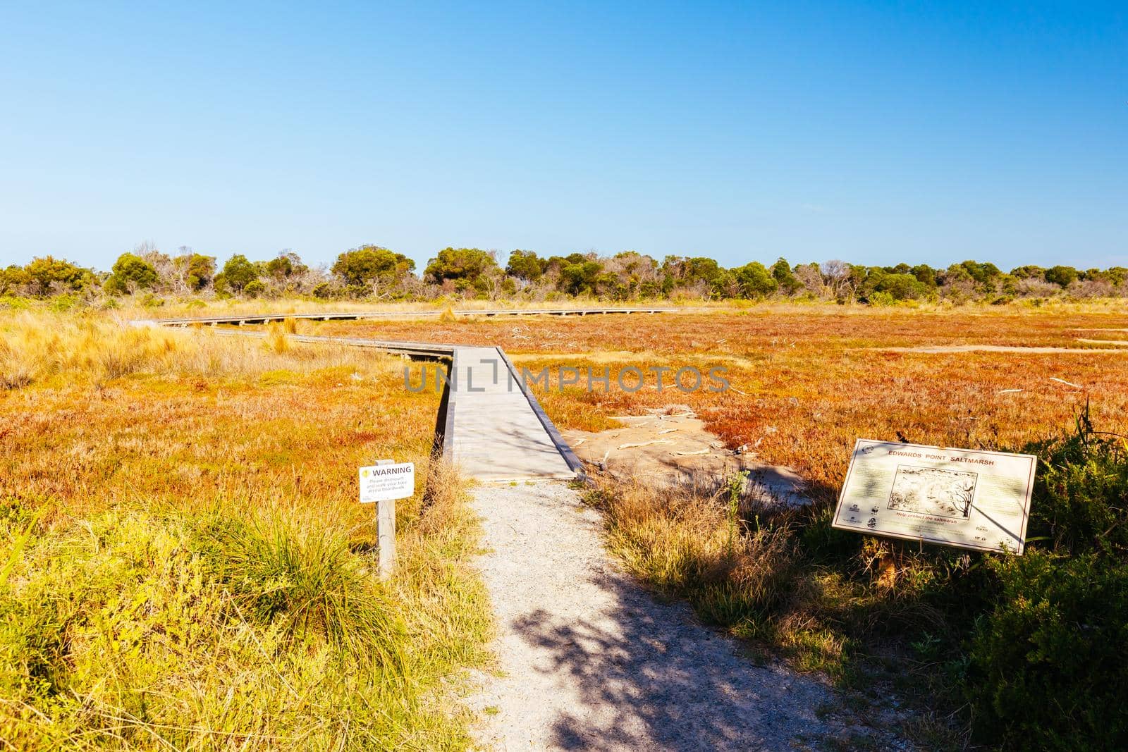 Edwards Point Wildlife Reserve walking trail at Swan Bay near St Leonards in Victoria, Australia