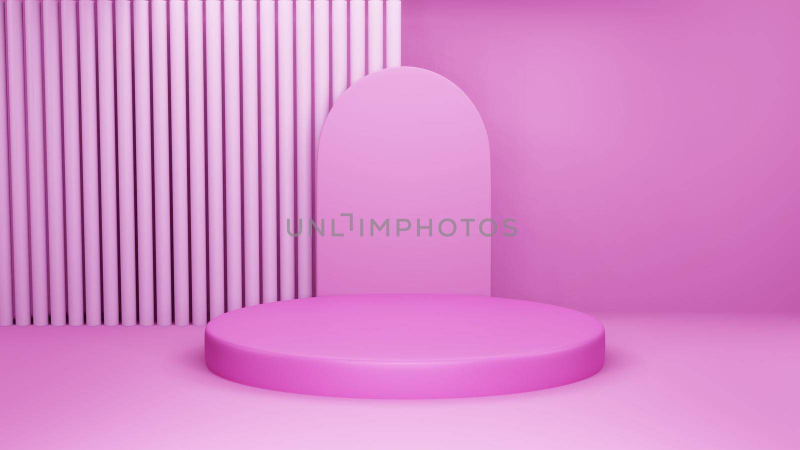 Abstract minimal mock up pastel color Scene, pink geometric shape podium background,3d render.