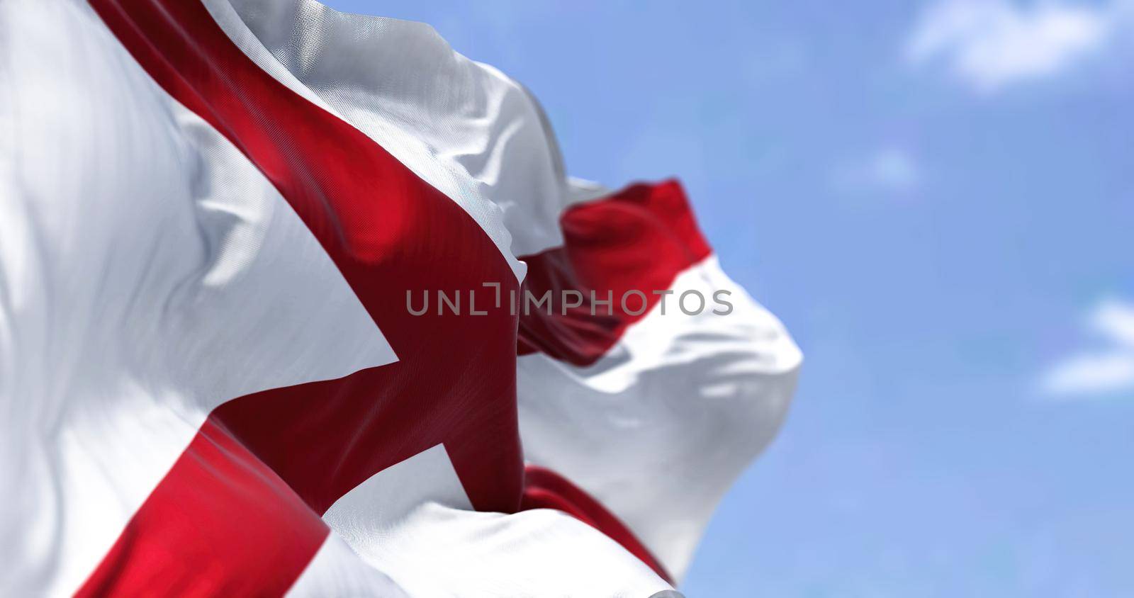 The state flag of Alabama waving in the wind by rarrarorro