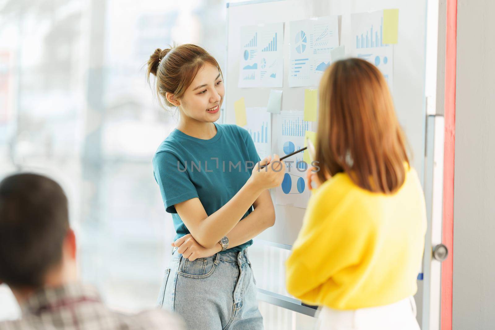 Business team discuss at meeting room. Financial accountant , consultation, planner , meeting , introduction concept