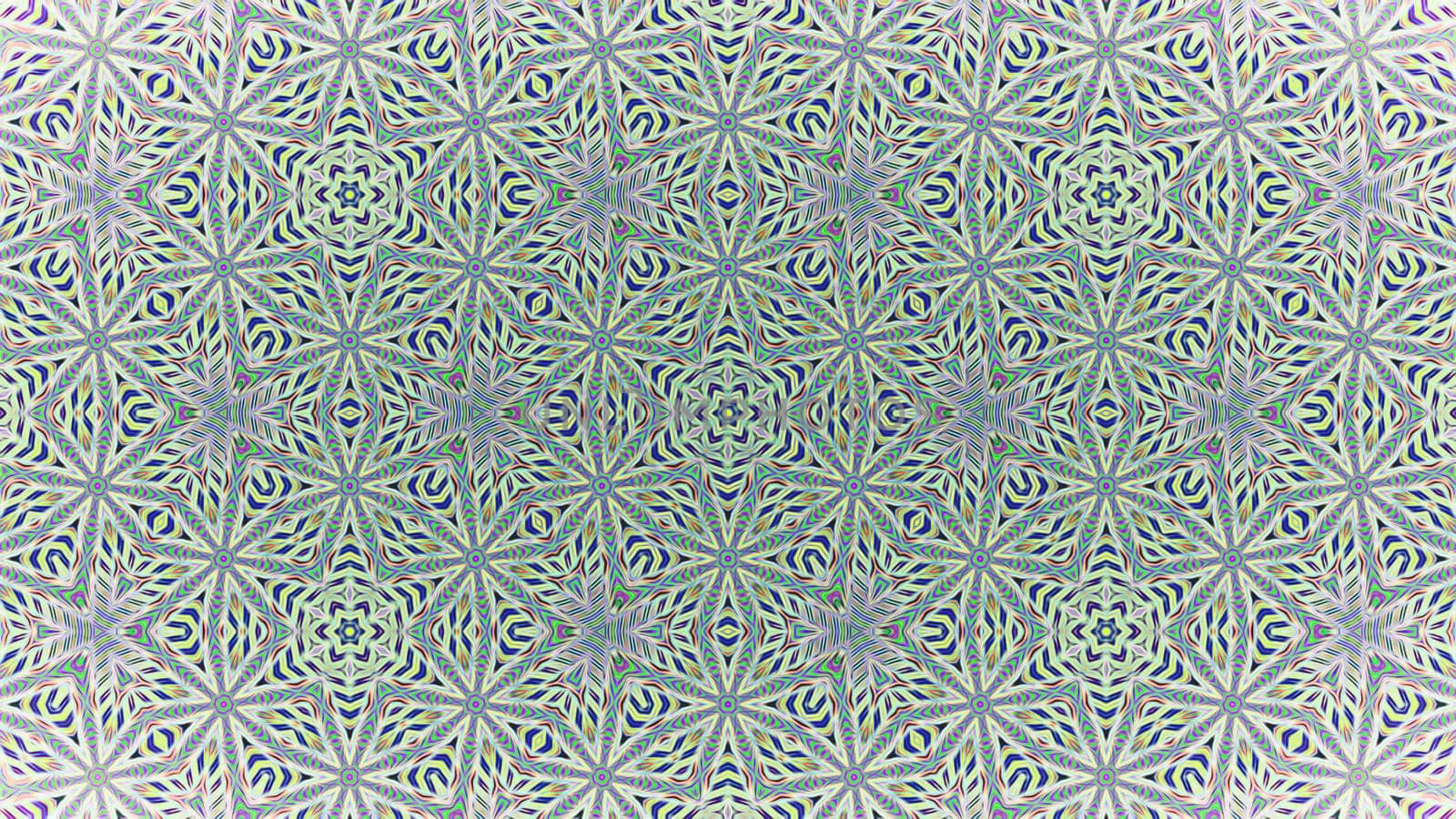 Abstract kaleidoscope background with a symmetrical pattern by Vvicca