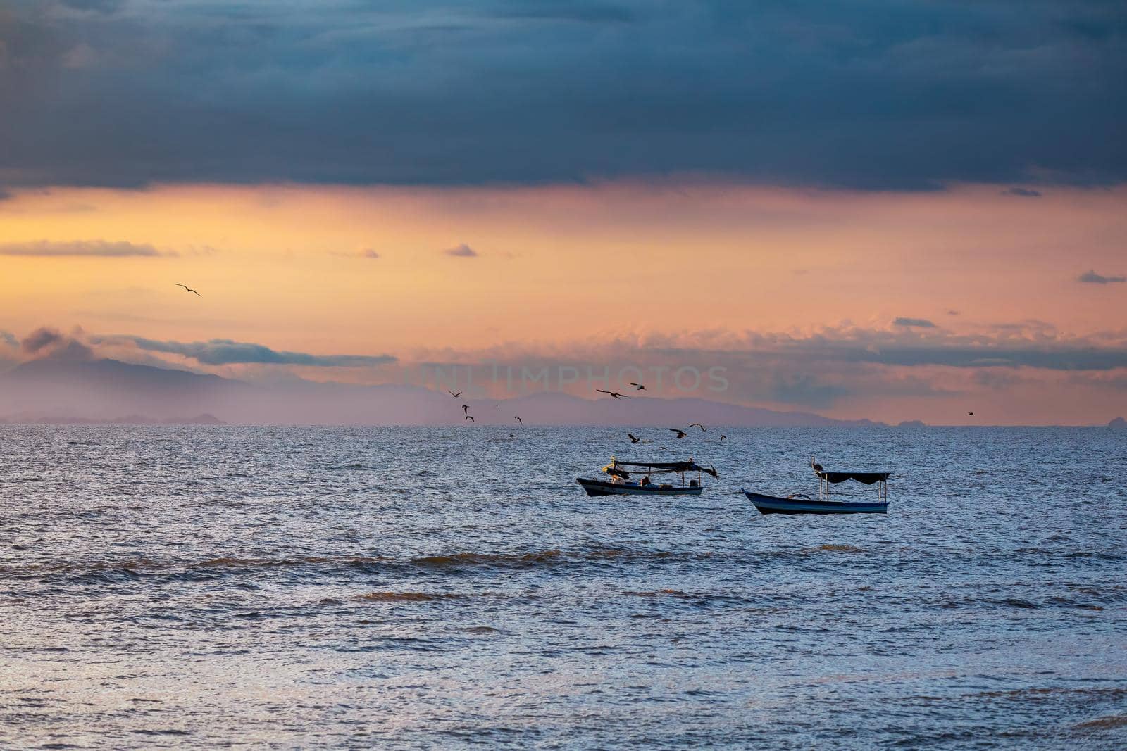 Idyllic sunset landscape. Tarcoles, Costa Rica by artush