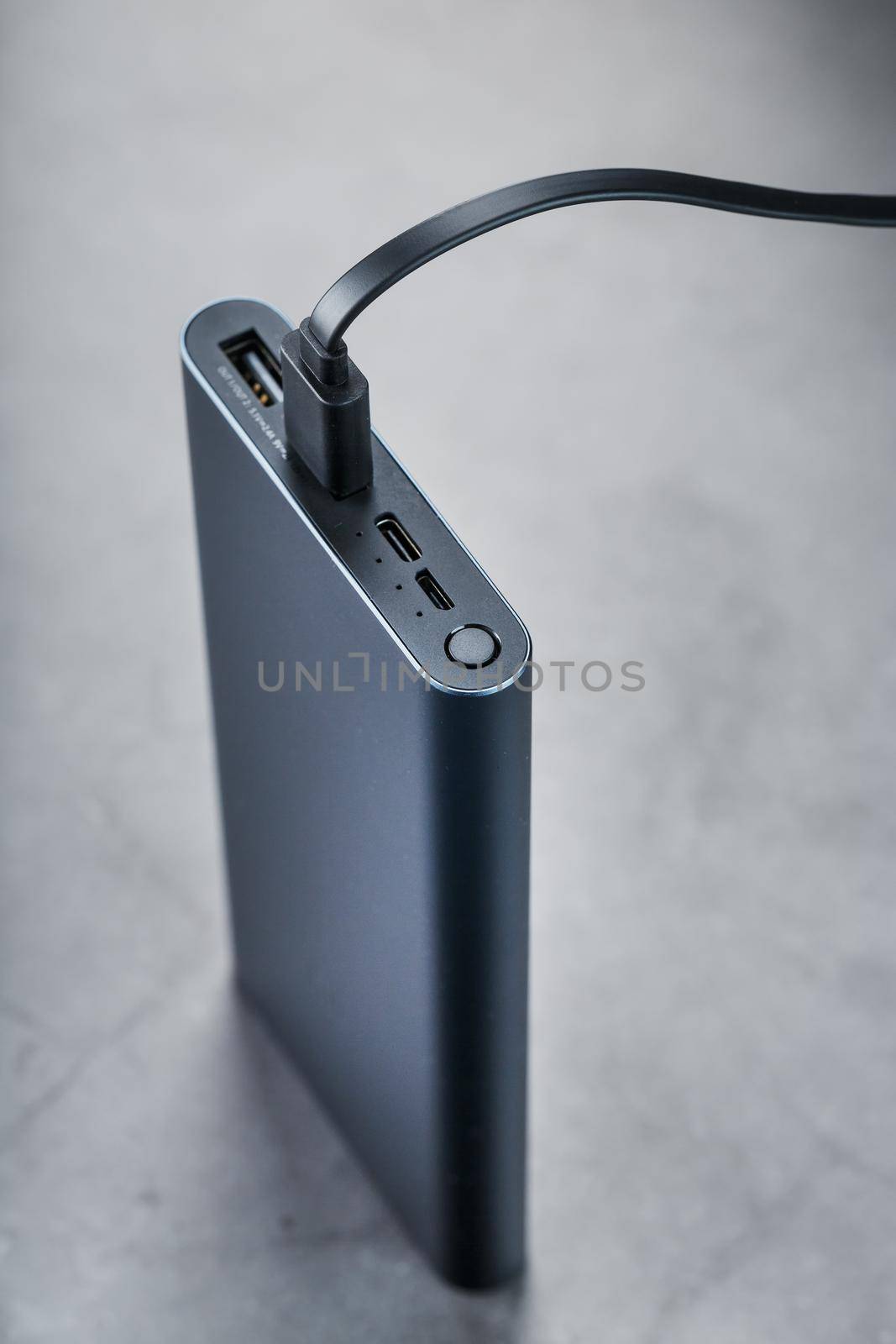 Portable External Battery Power Bank blue with USB Cord by AlexGrec