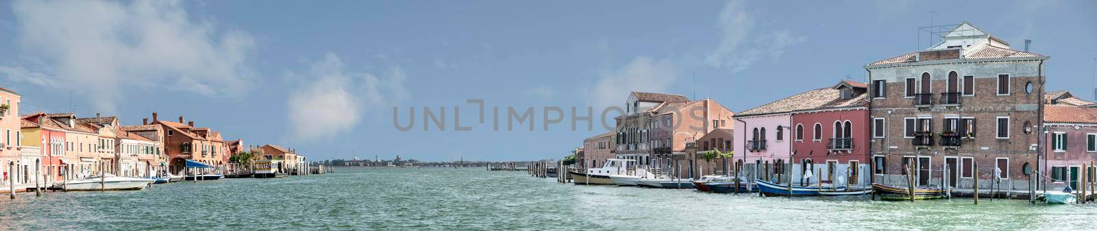 Overview of the Cannareggio canal in Murano, Venice