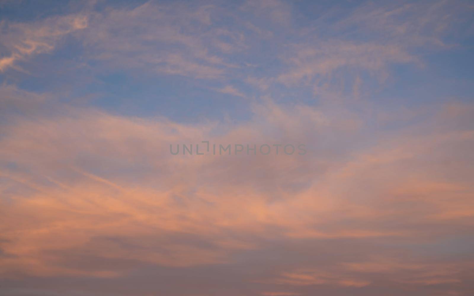 Evening sky with pastel-colored clouds