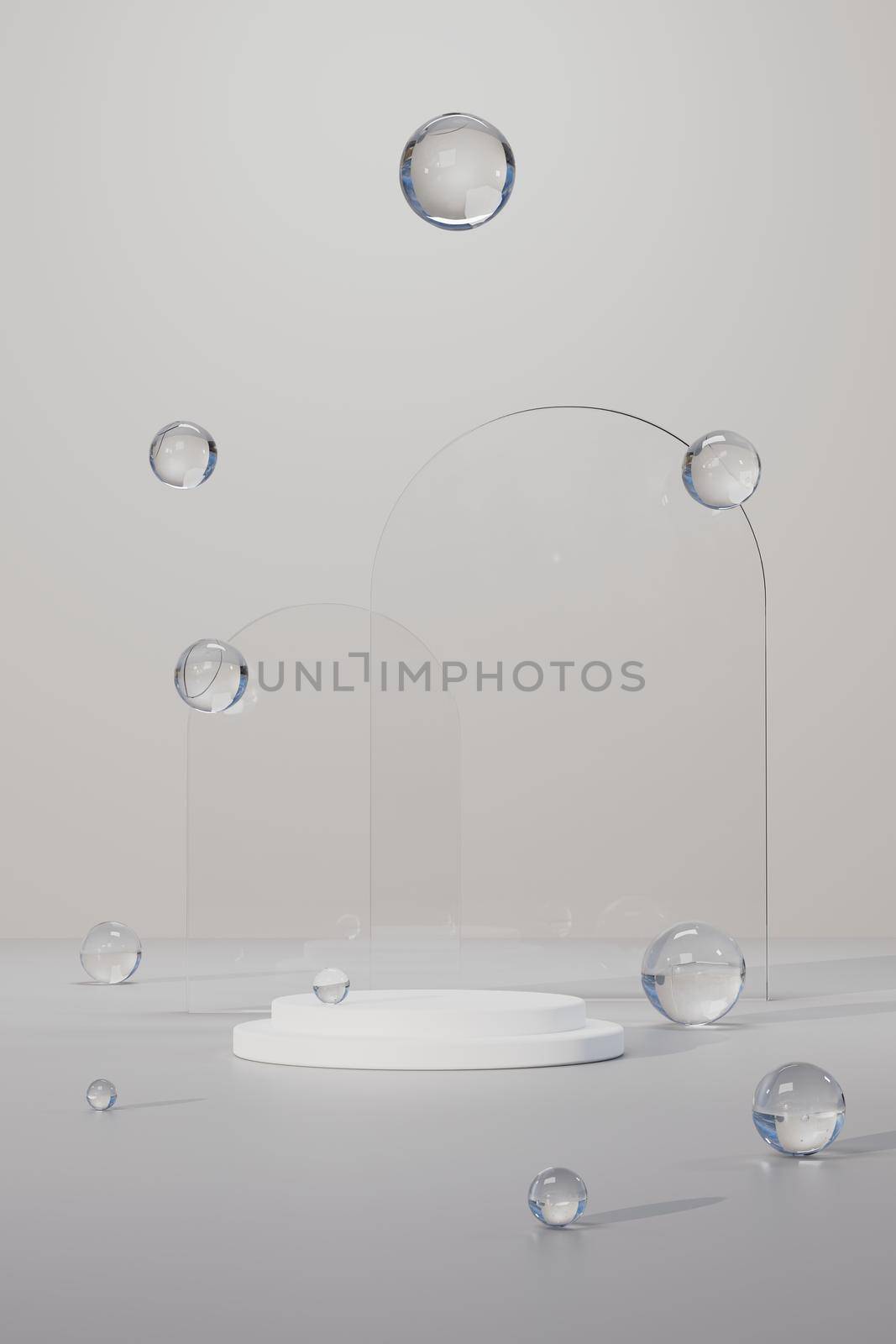 Abstract background, glass mock up scene geometry shape podium for product display. 3D rendering by raferto1973