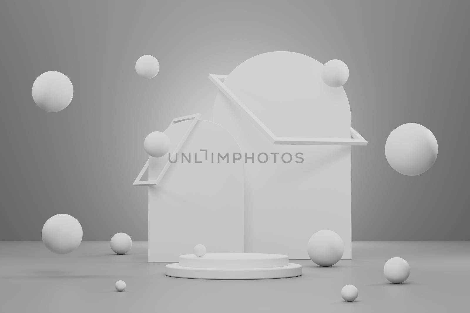 Abstract background, mock up scene geometry shape podium for product display. 3D rendering by raferto1973