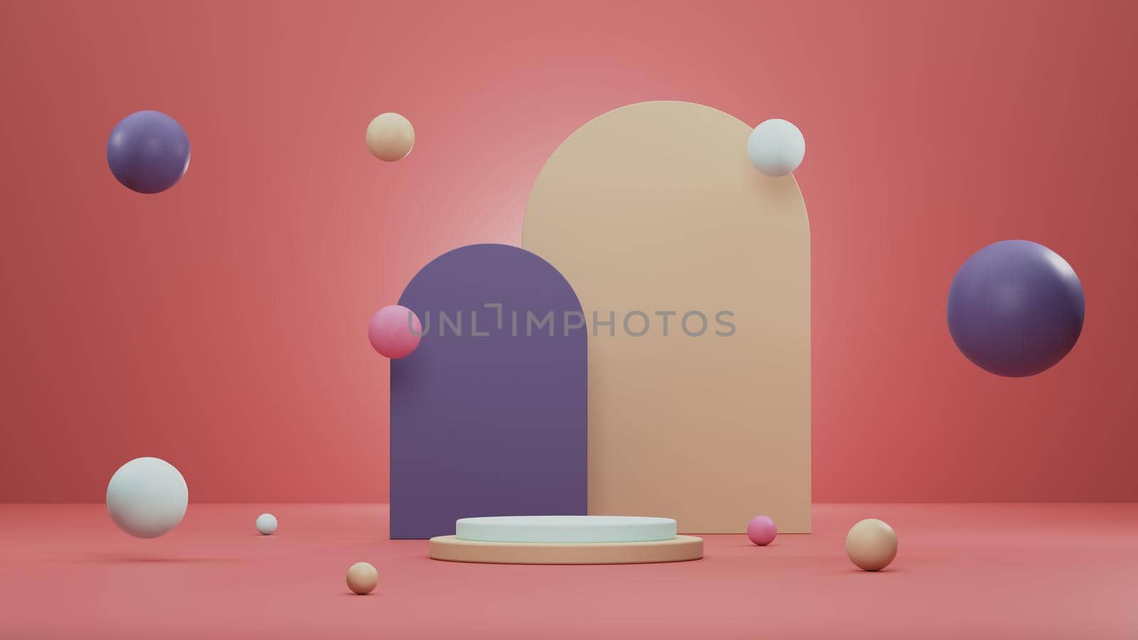 Abstract background, mock up scene geometry shape podium for product display. 3D illustration