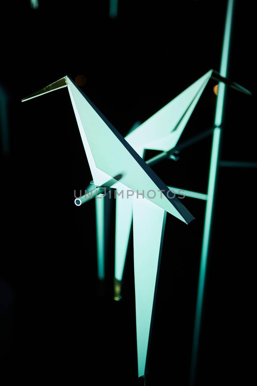 Group of paper birds decoration. Shallow dof by sarymsakov