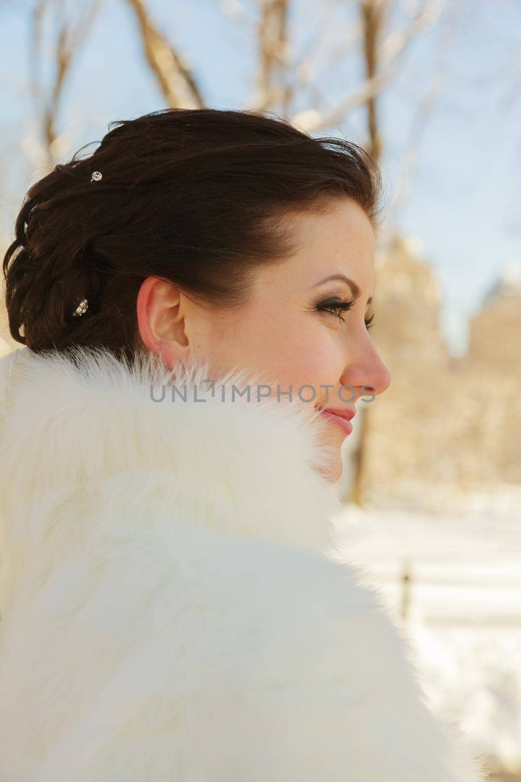 Wedding photo session in a snowy Park. by ungvar