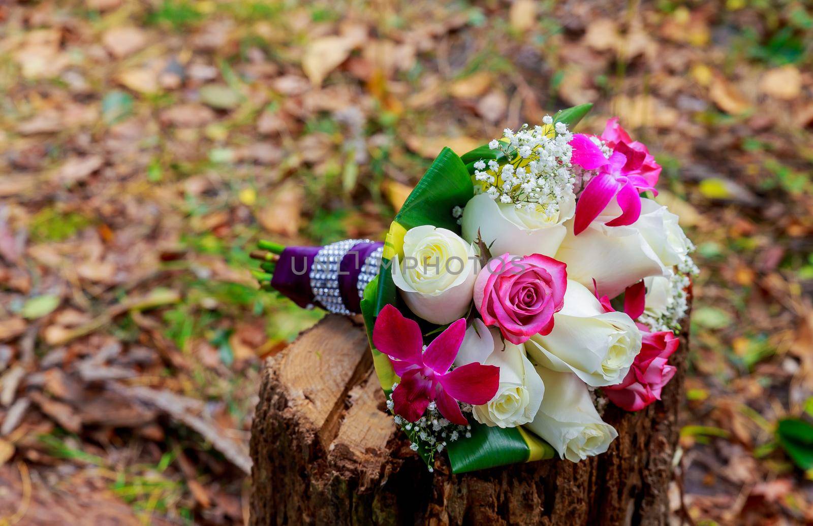 bridal bouquet of roses, Wedding bridal bouquet of roses