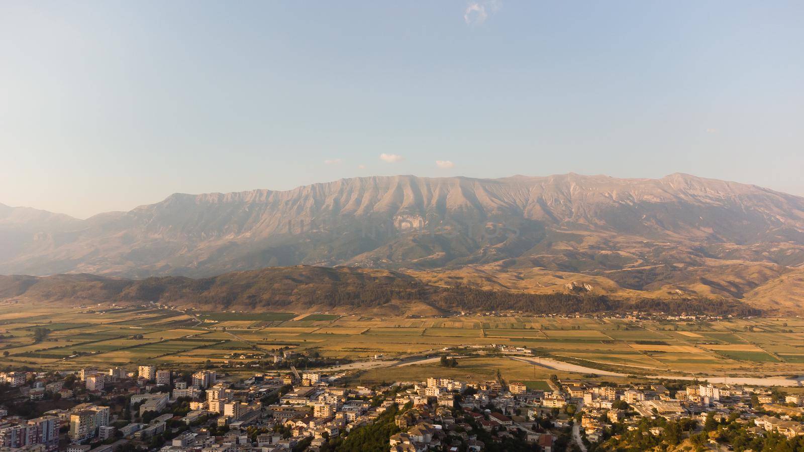 View of Old Town Gjirokaster, Albania.