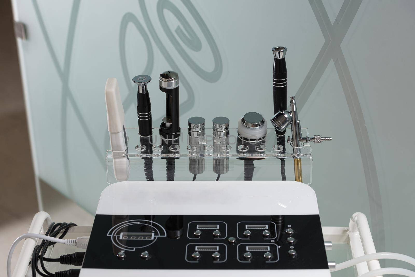 Close-up photo of Facial Machine, a perfect multifunctional system for popular, safe, and effective treatments.