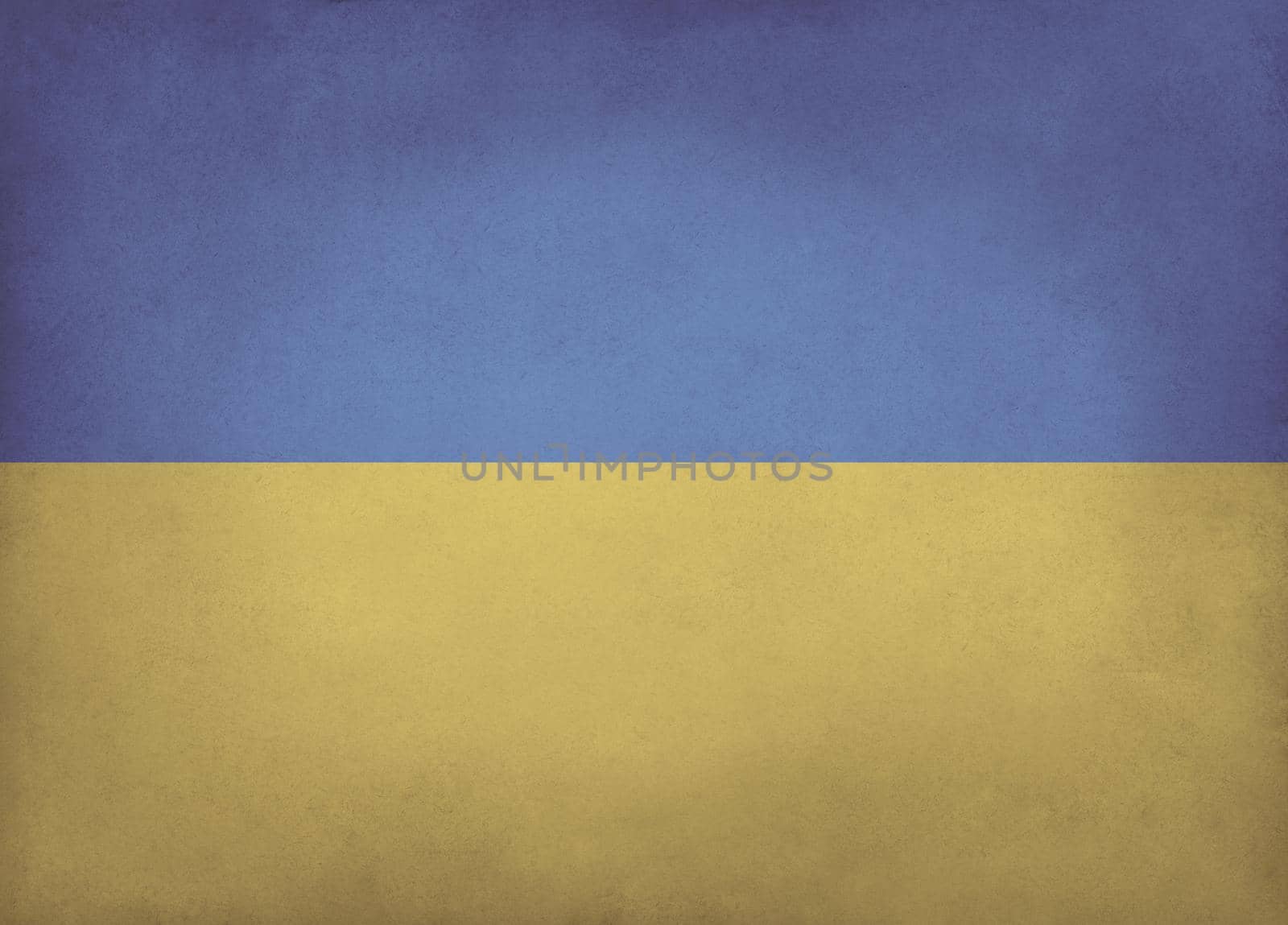 Ukrainian flag blue and yellow colored old paper background with vignette and copyspace by anna_artist