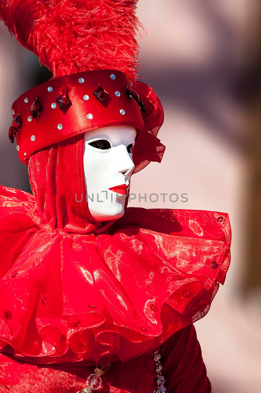 VENICE, ITALY - Febrary 20 2020: The masks of the Venice carnival 2020