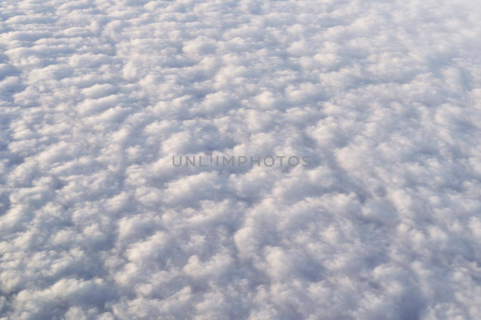 View of clouds from above. Heaven background.