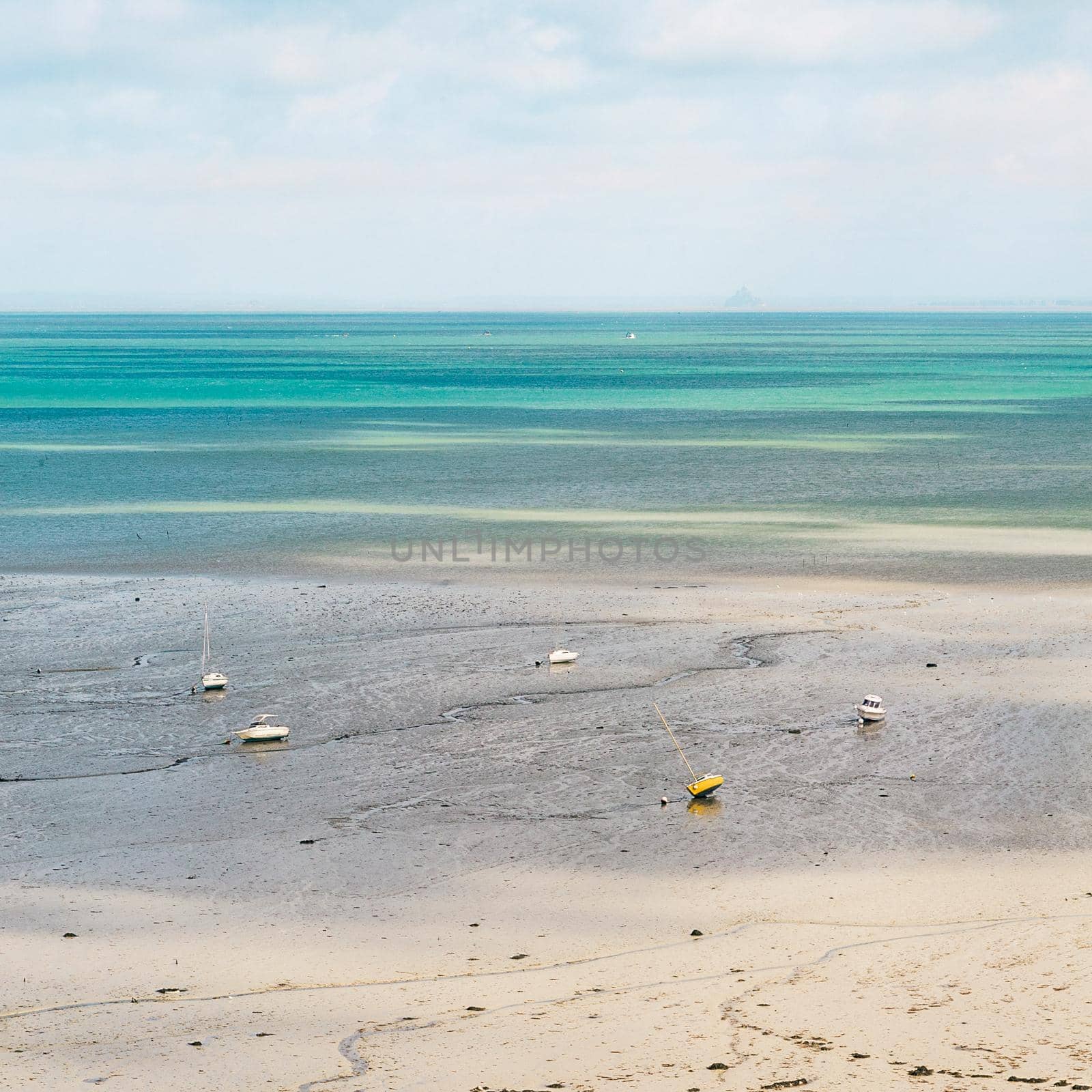 View over the bay of Mont Saint-Michel near Cancale, Brittany, France.