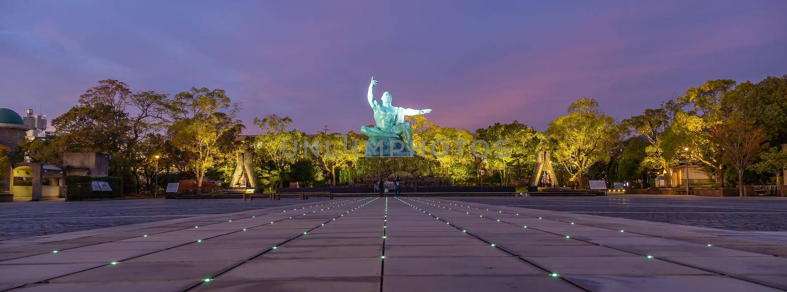 Peace Statue in Nagasaki Peace Park, Nagasaki, Japan by f11photo