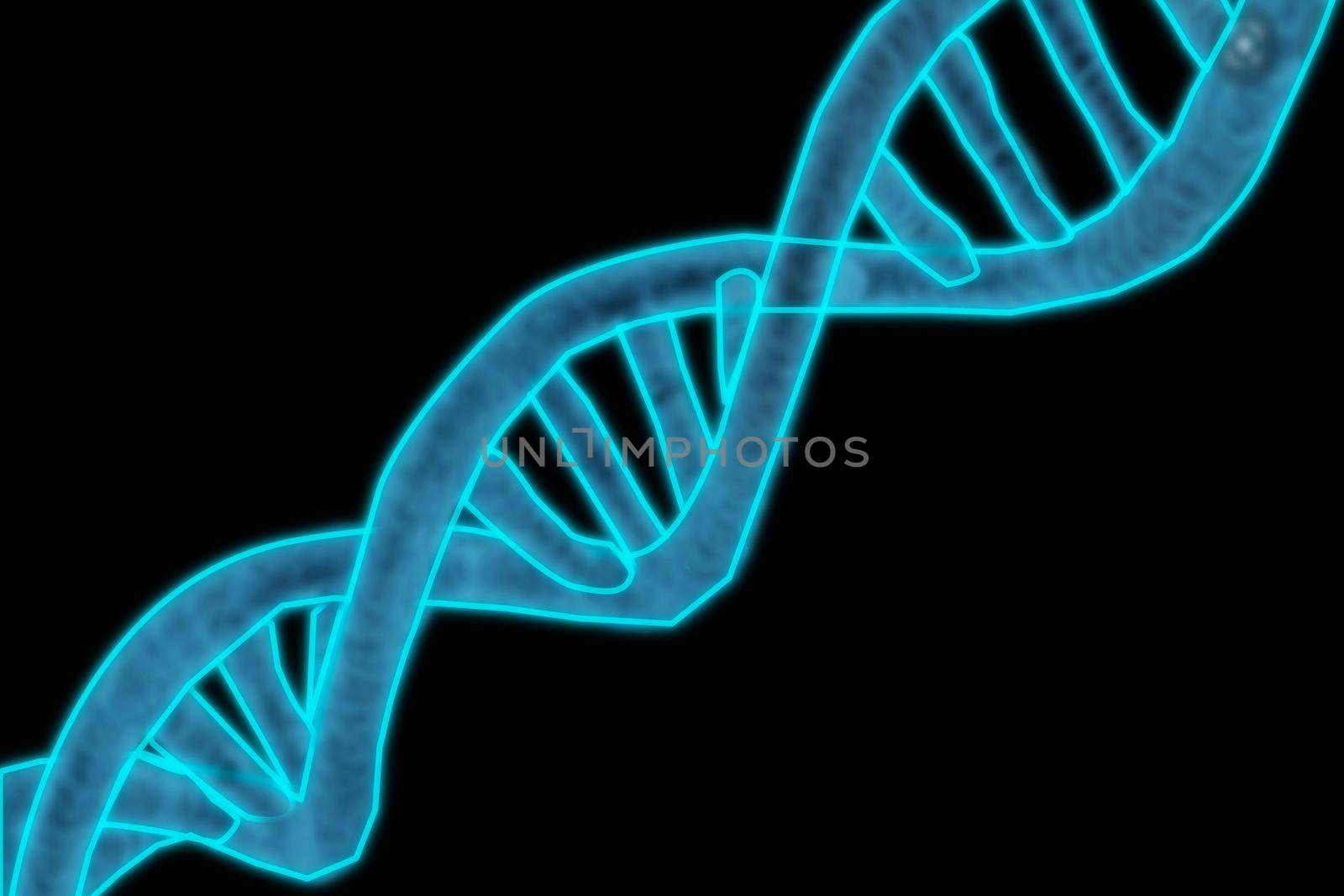 dna helix for science in the dark like biology chromosome on research