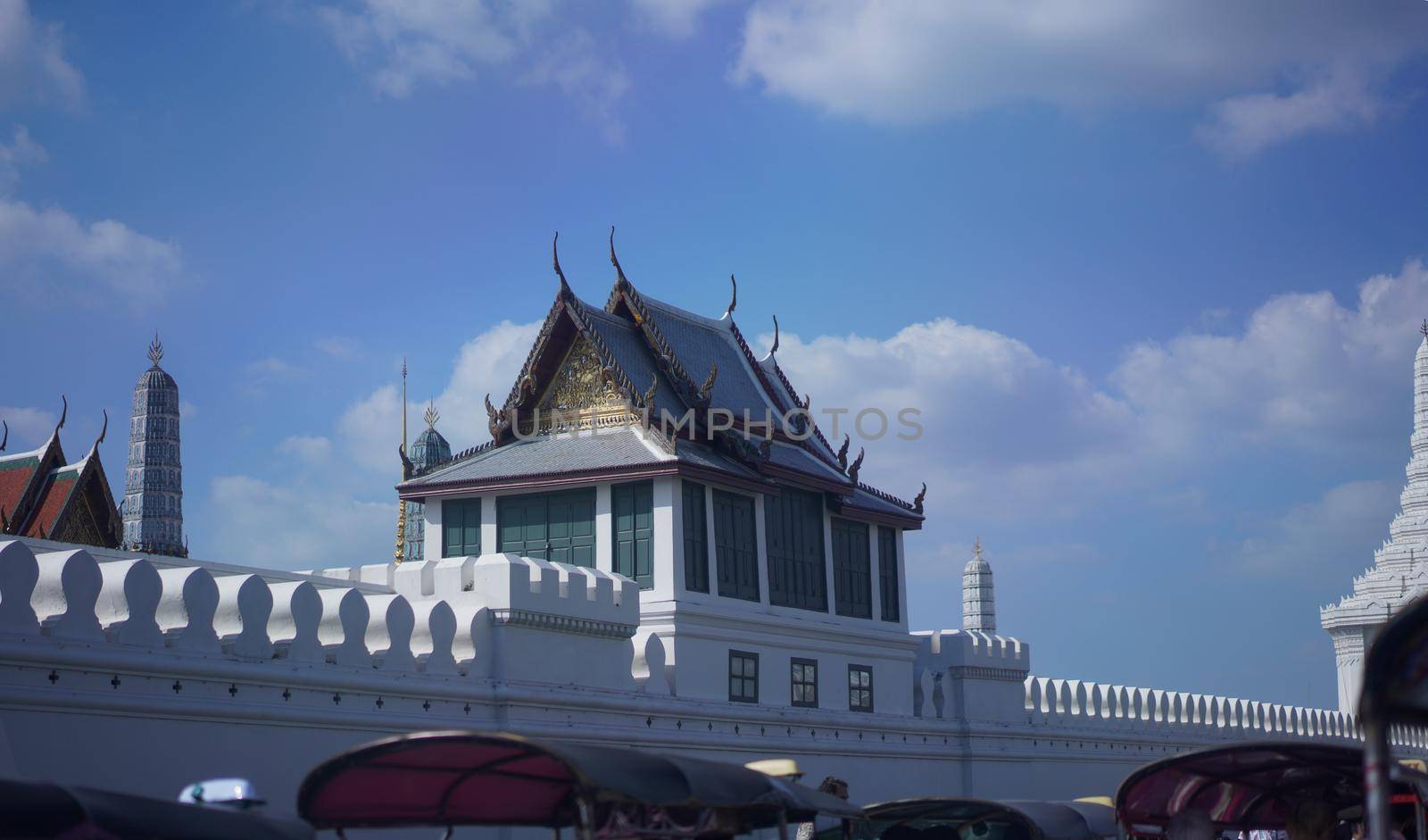 public pagoda in temple in Bangkok Thailand