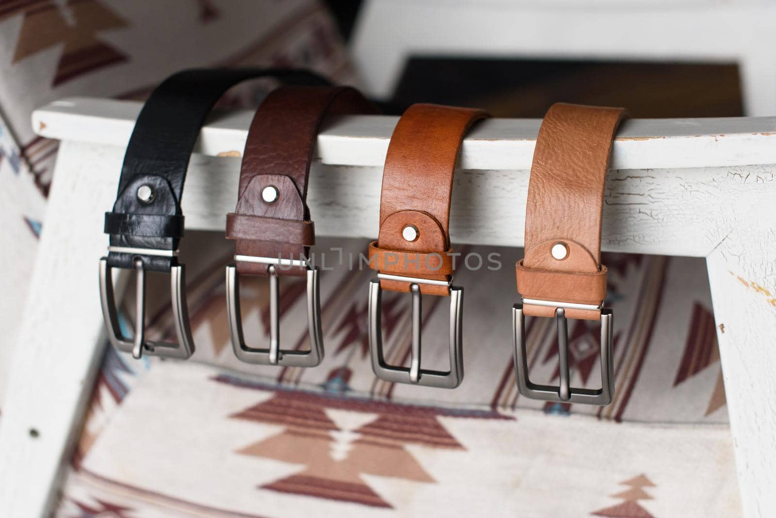 A set of colorful mens genuine sueded leather belts. fashion accessories by Ashtray25