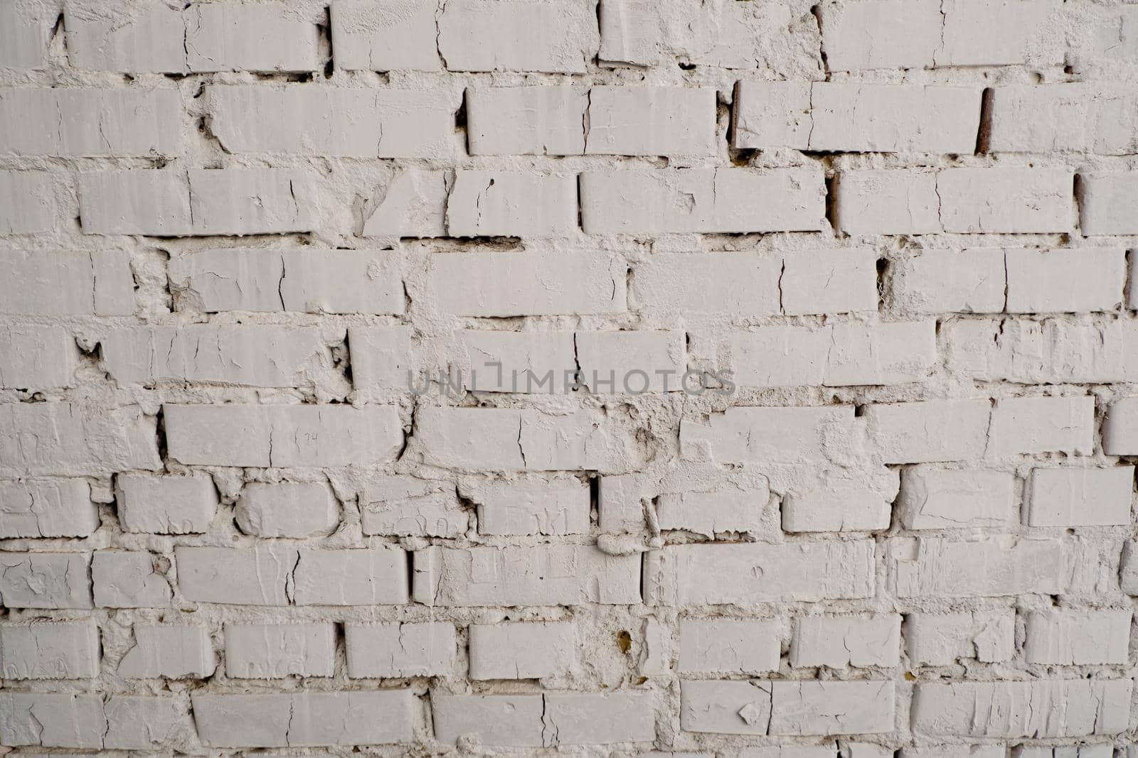 Texture background concept, old white brick wall. by leonik