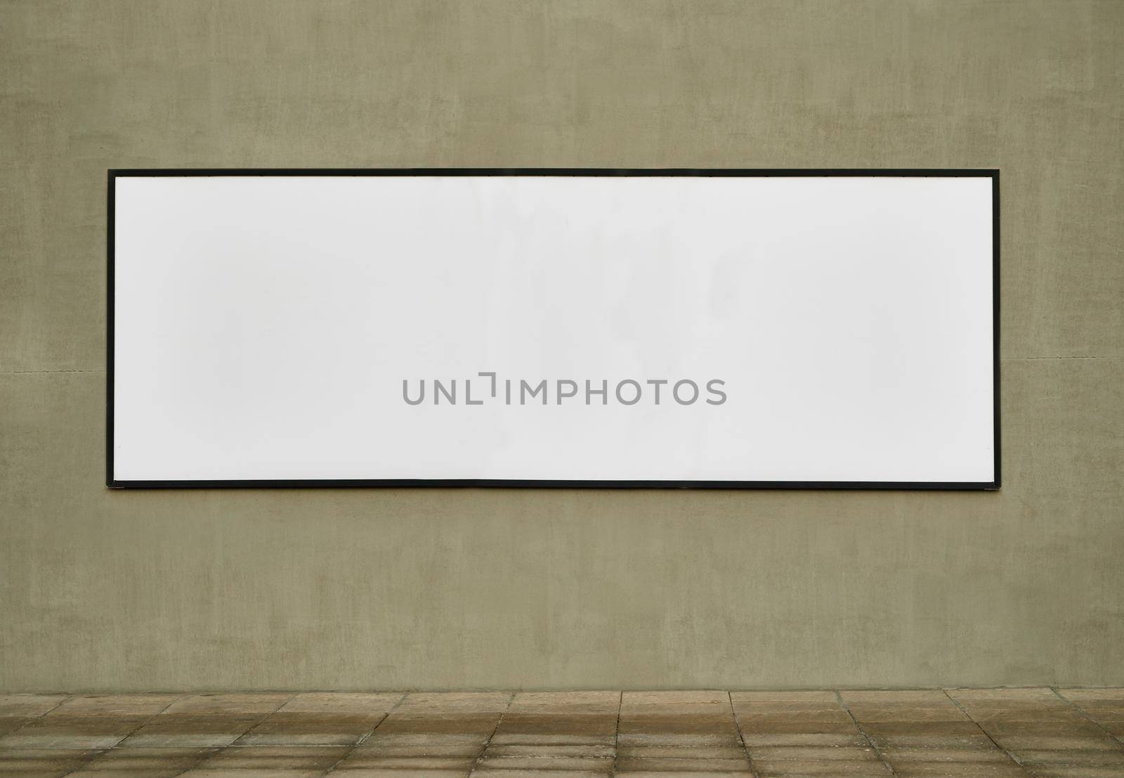 Shot of a blank poster with space to add your own text.