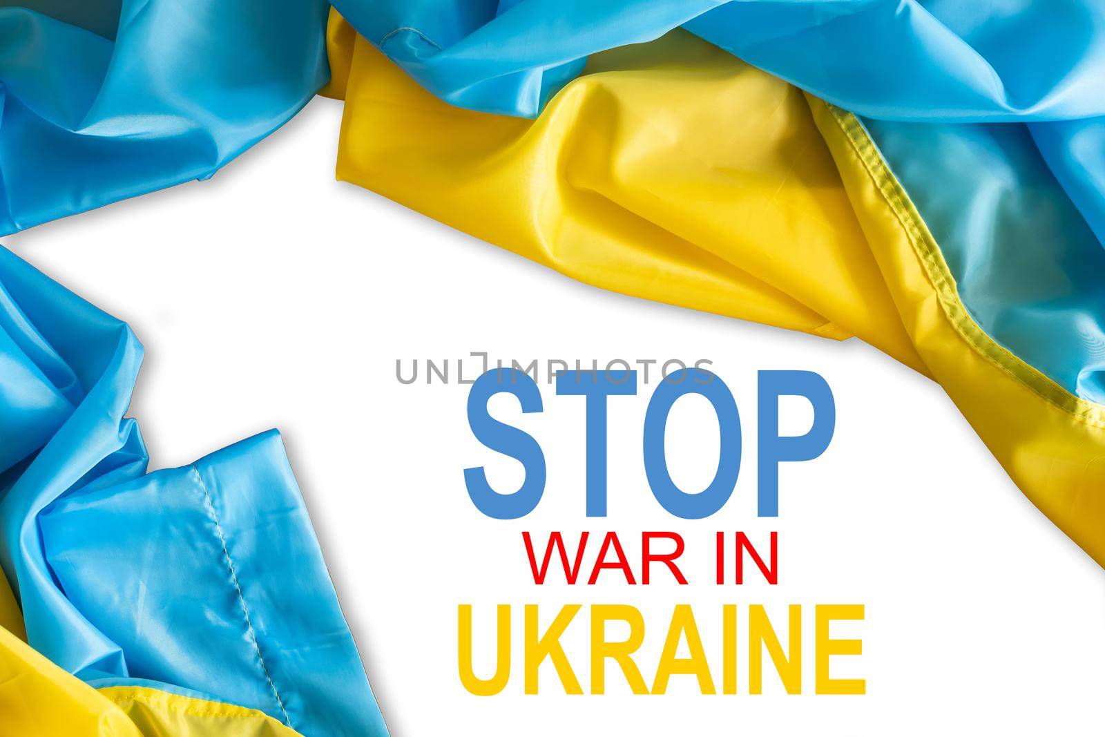 stop war in Ukraine banner illustration. by Andelov13