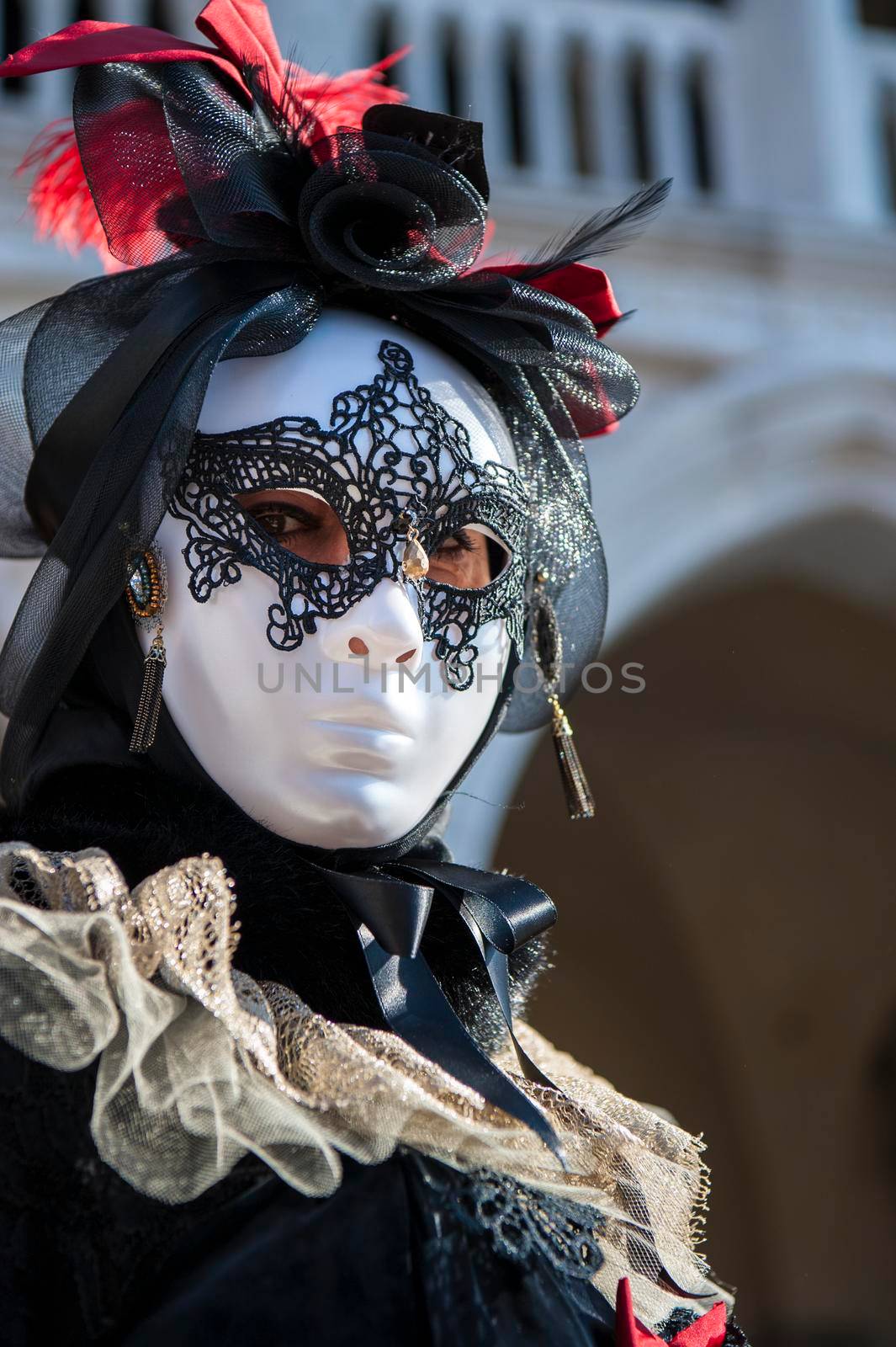 VENICE, ITALY - Febrary 22 2020: The masks of the Venice carnival 2020