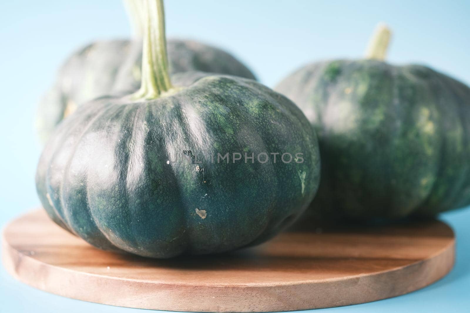 small pumpkin on a table with copy space ,