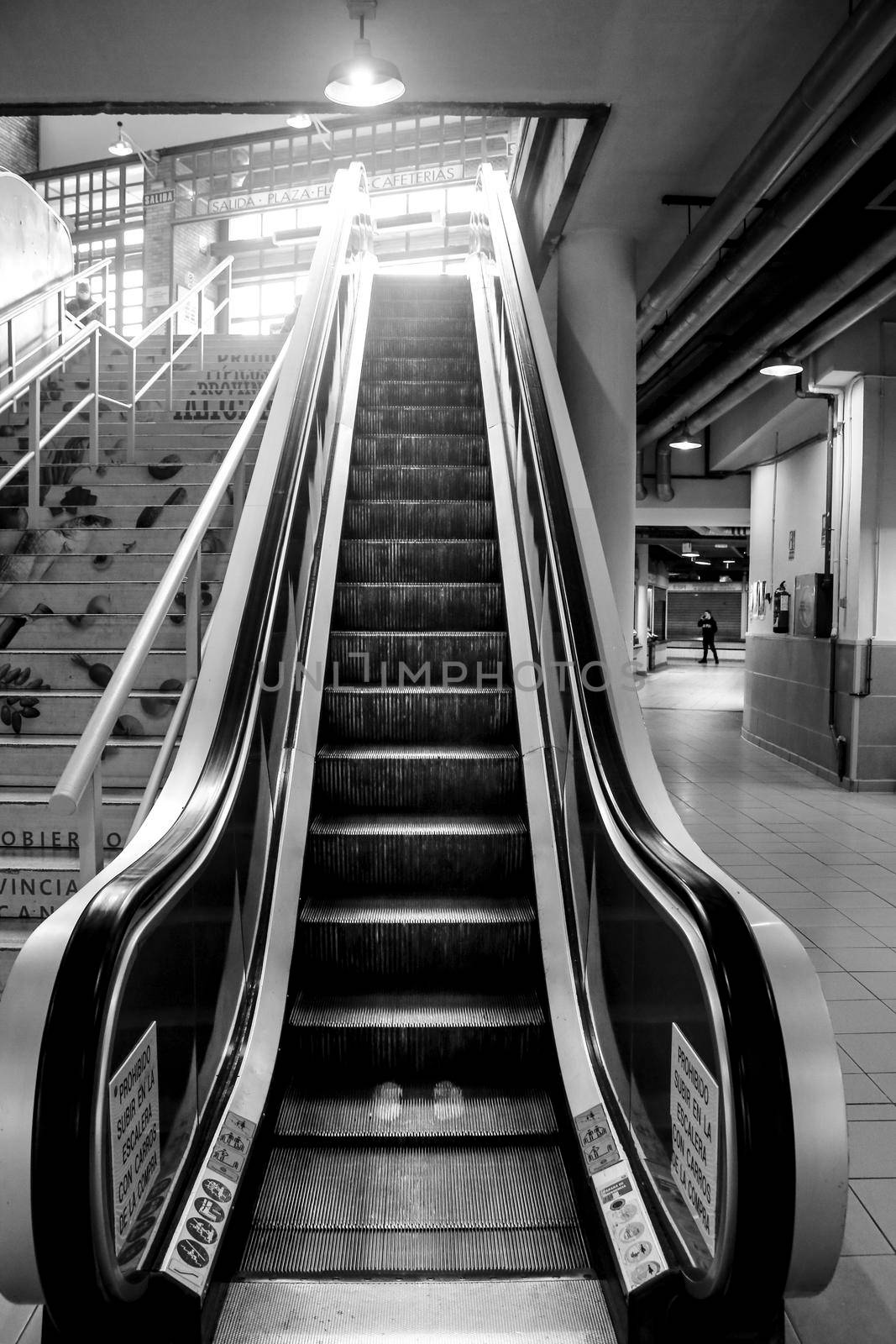 Escalators of the Food Market of Alicante by soniabonet