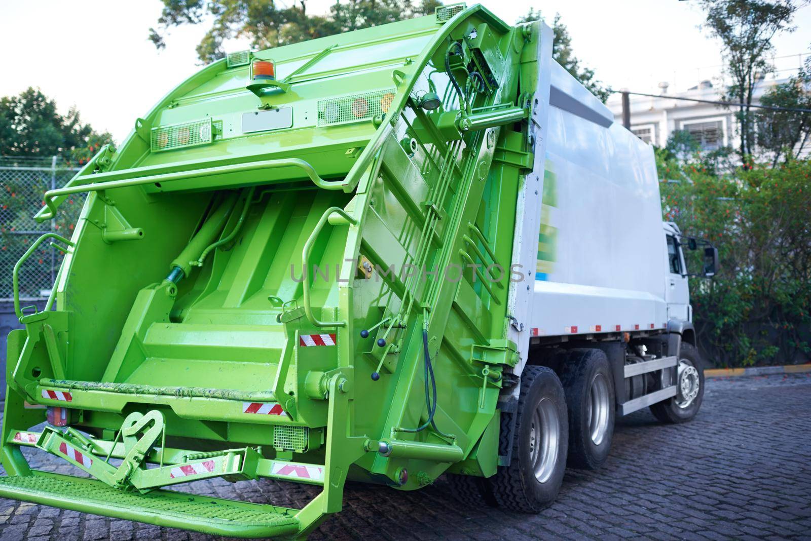 Cropped shot of a garbage removal service.