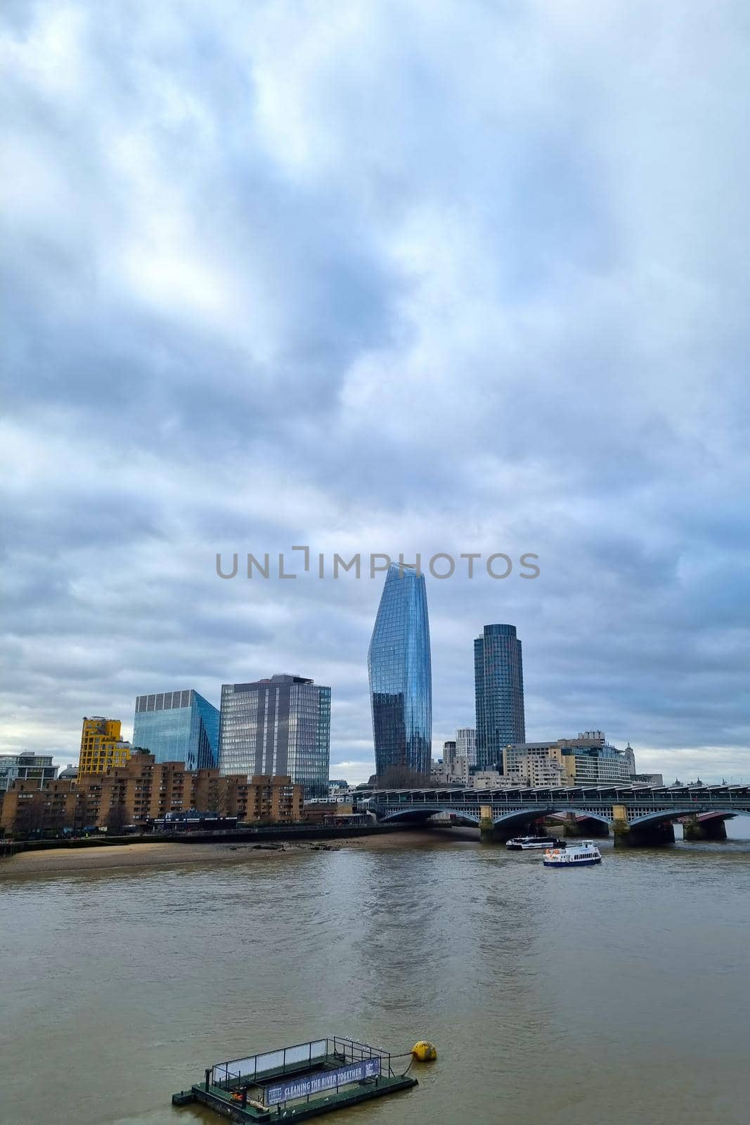 London, United Kingdom, February 4, 2022: view of modern high-rise buildings in London