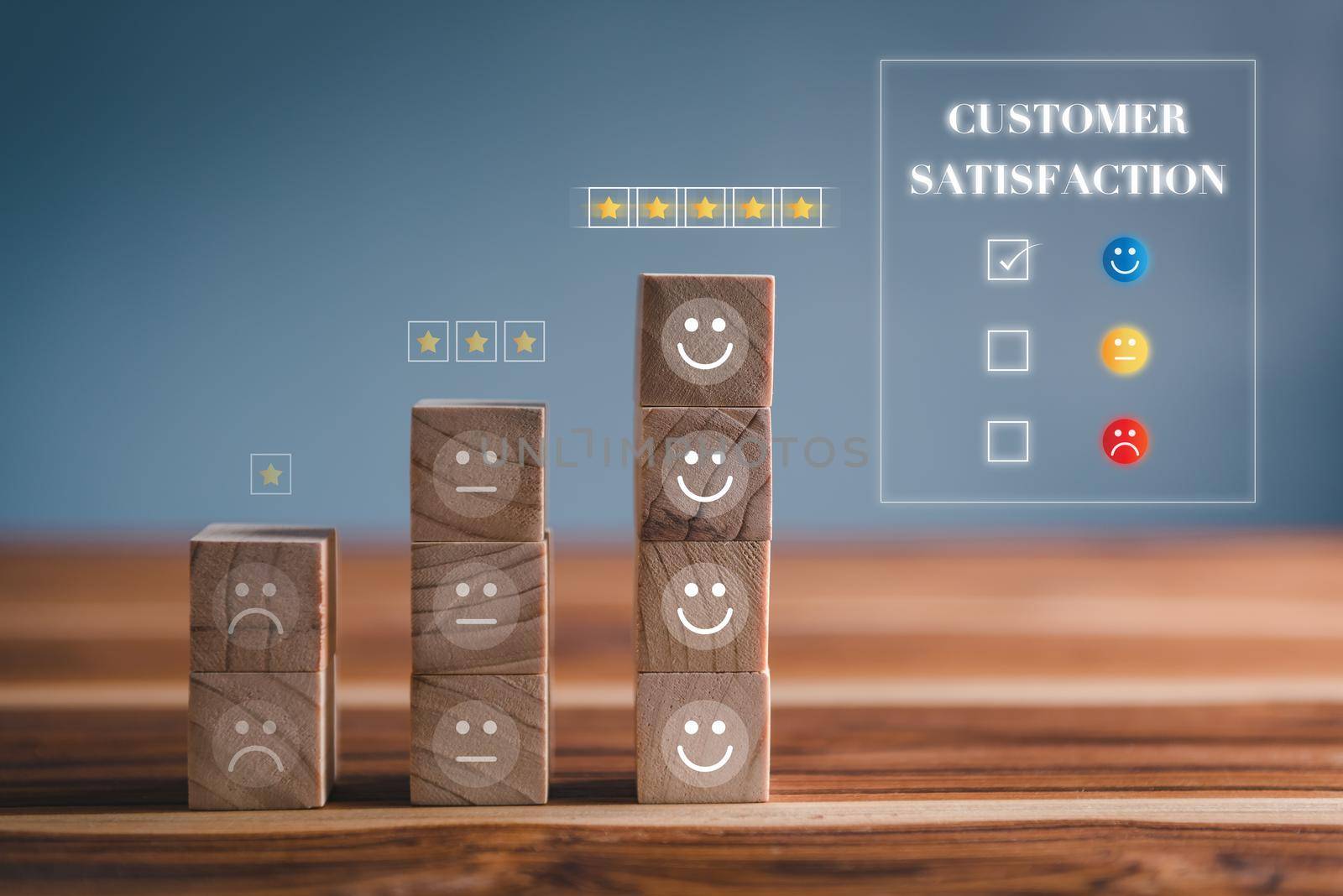 Customer Survey Feedback and Satisfaction Service Concept. Template Banner for Presentation Rate of Satisfaction Evaluation Customers Service. Product Questionnaire for Customer Satisfied Feedback. by MahaHeang245789