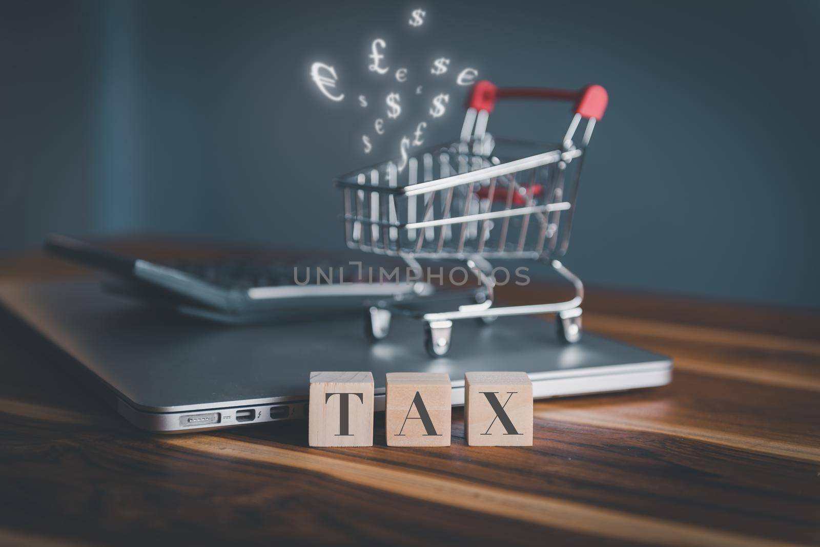 Tax Payment and E-commerce Store Concept, Earning Income Taxation for Ecommerce Online Shop. Customers Tax Discount for Shopping Online. by MahaHeang245789