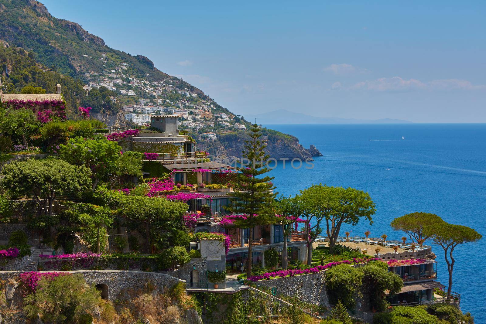 The beautiful view on Amalfi coast, Italy.