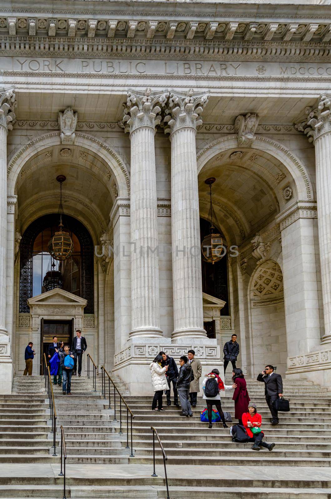 New York Public Library Entrance by bildgigant