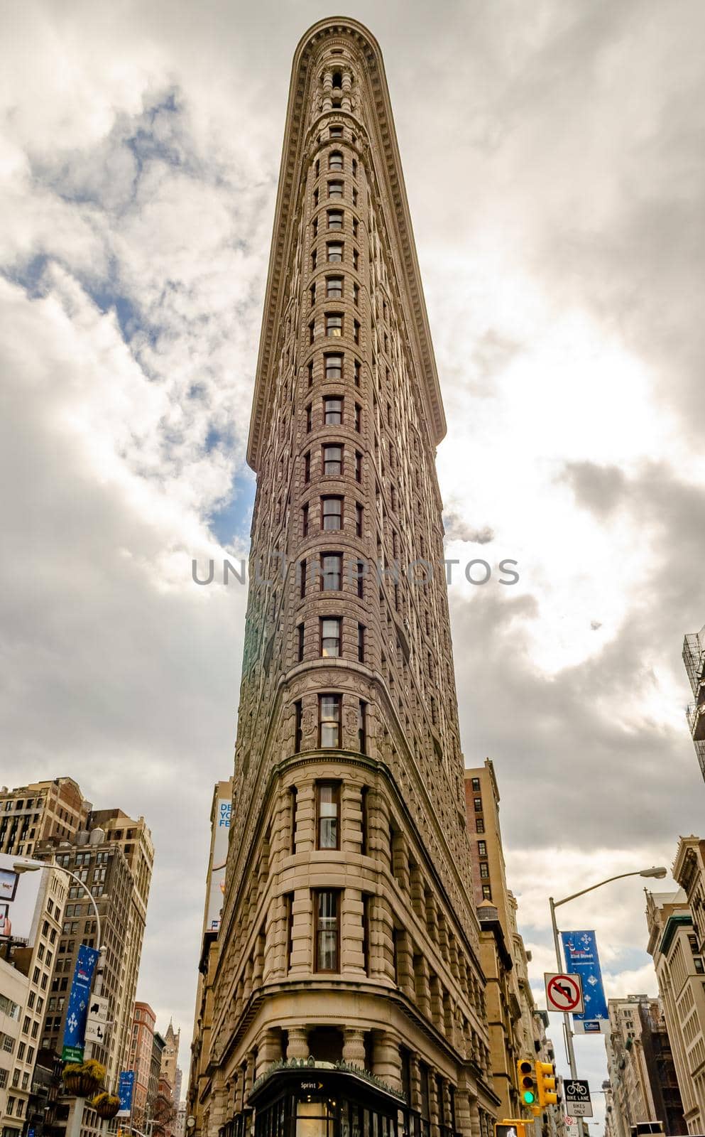 Flatiron Building New York City, low angle view by bildgigant