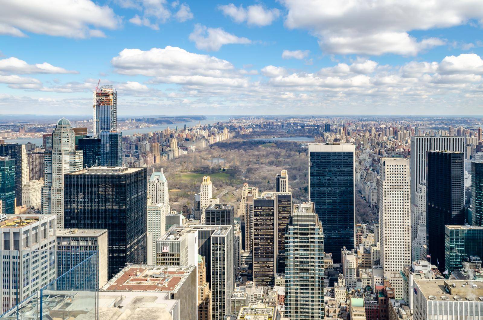 Central Park New York City aerial view from Rockefeller Center by bildgigant