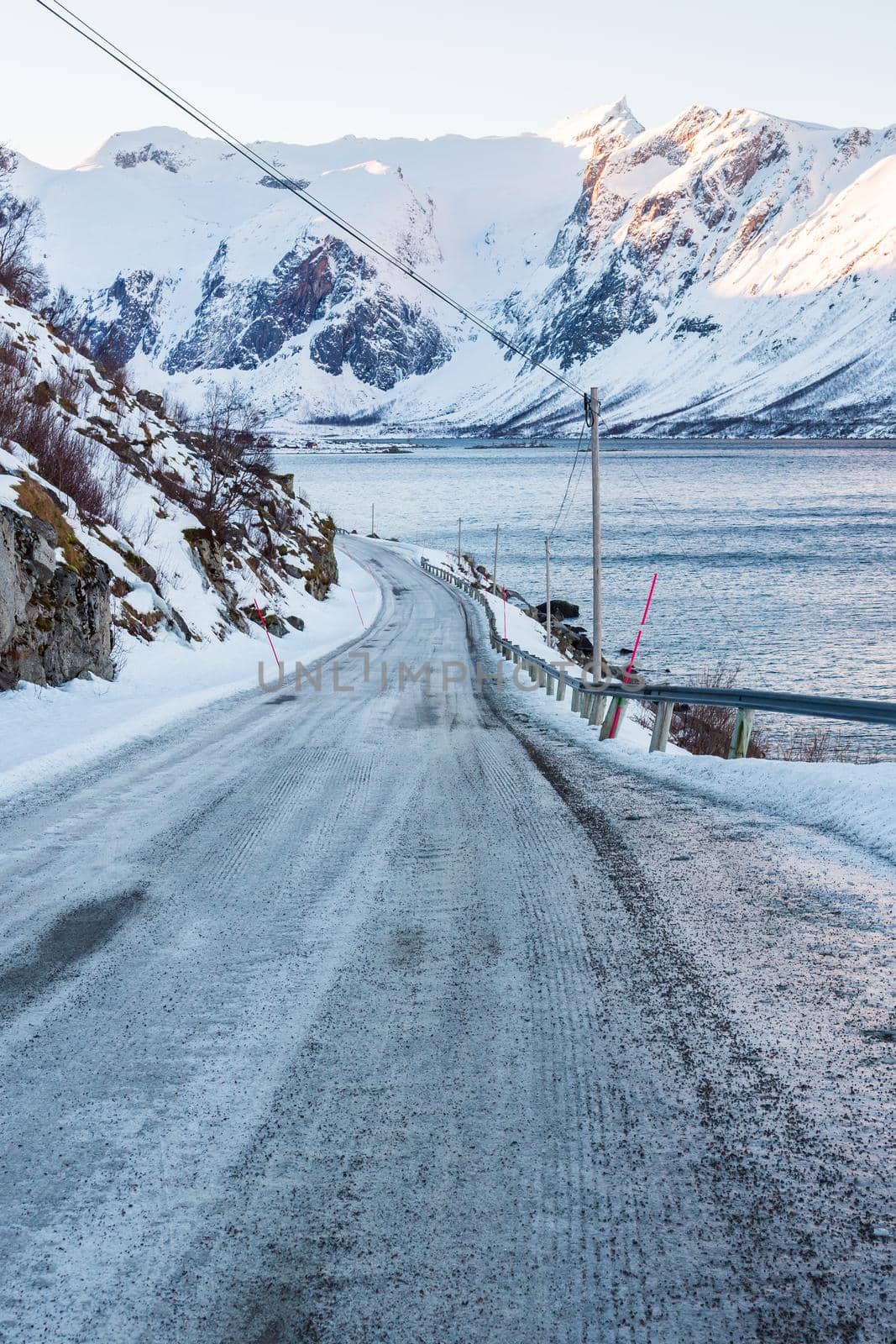 Frozen Road, Norway near Tromso by bildgigant