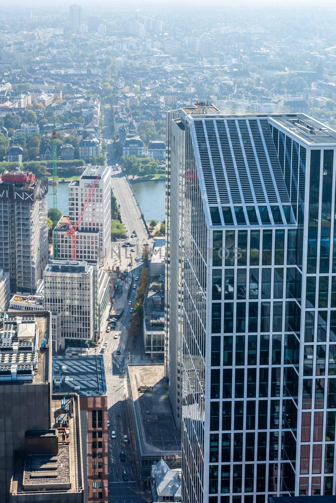 View from Main Tower, Frankfurt by bildgigant