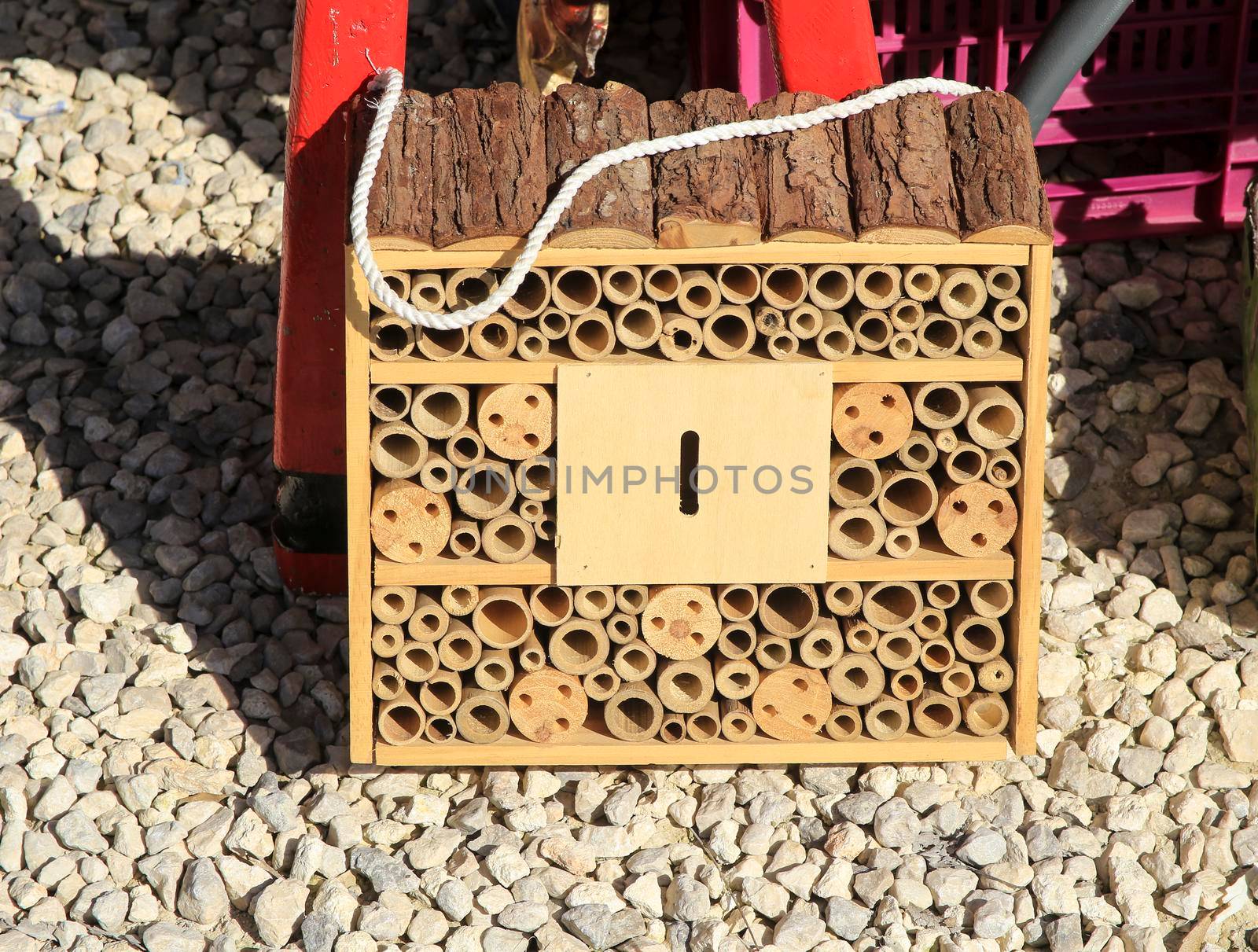 Insect hotel or bug hotel for sale at a market stall