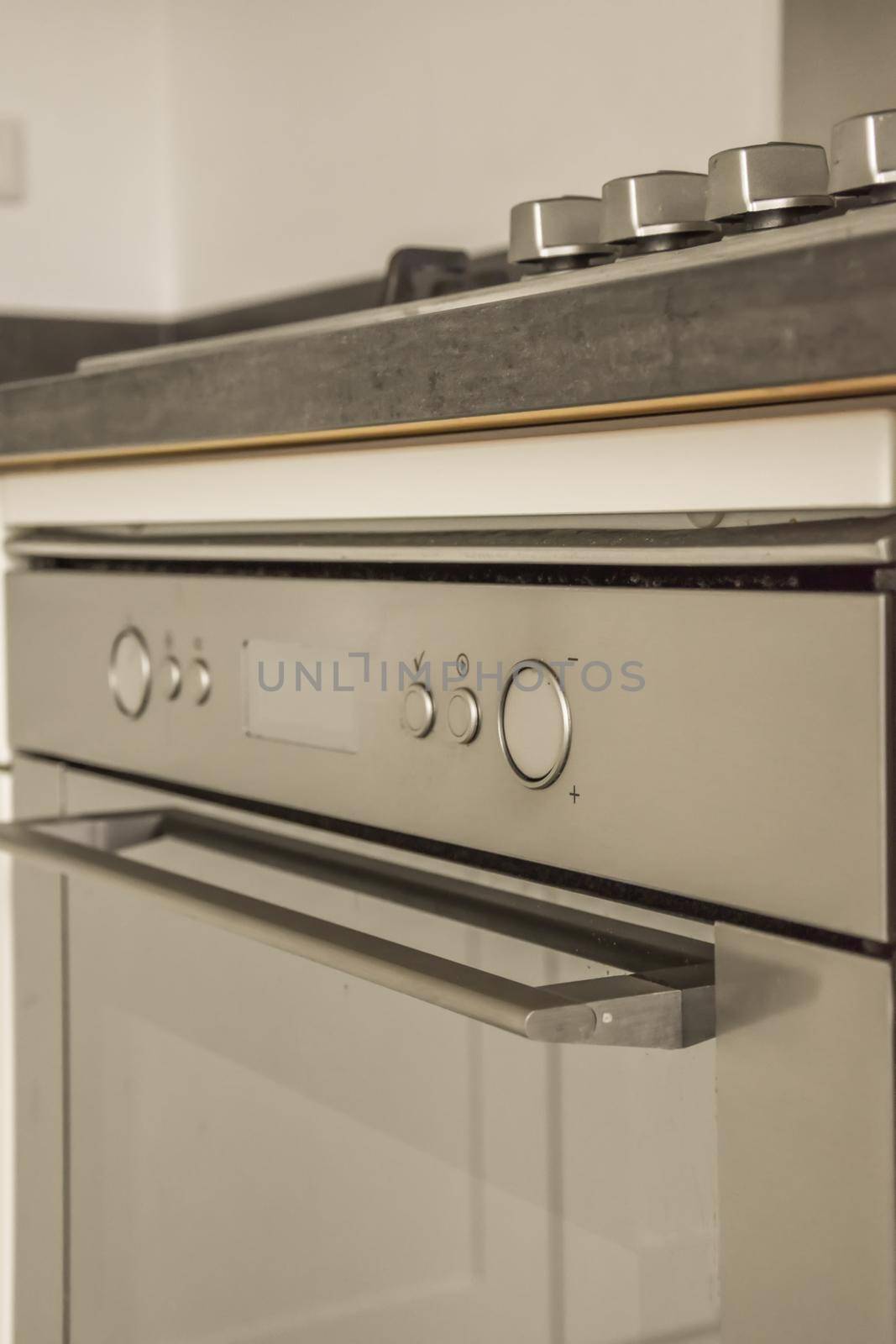 Kitchen oven close-ups in a modern apartment