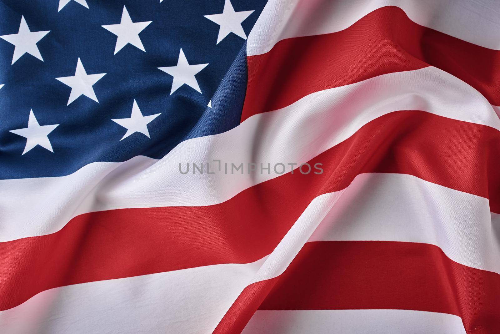 American flag background. USA flag waving, closeup by Lazy_Bear