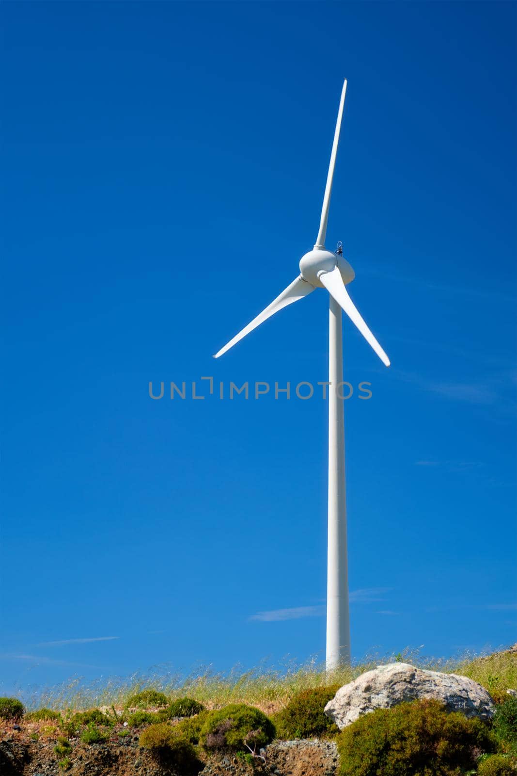 Wind generator turbines in sky by dimol