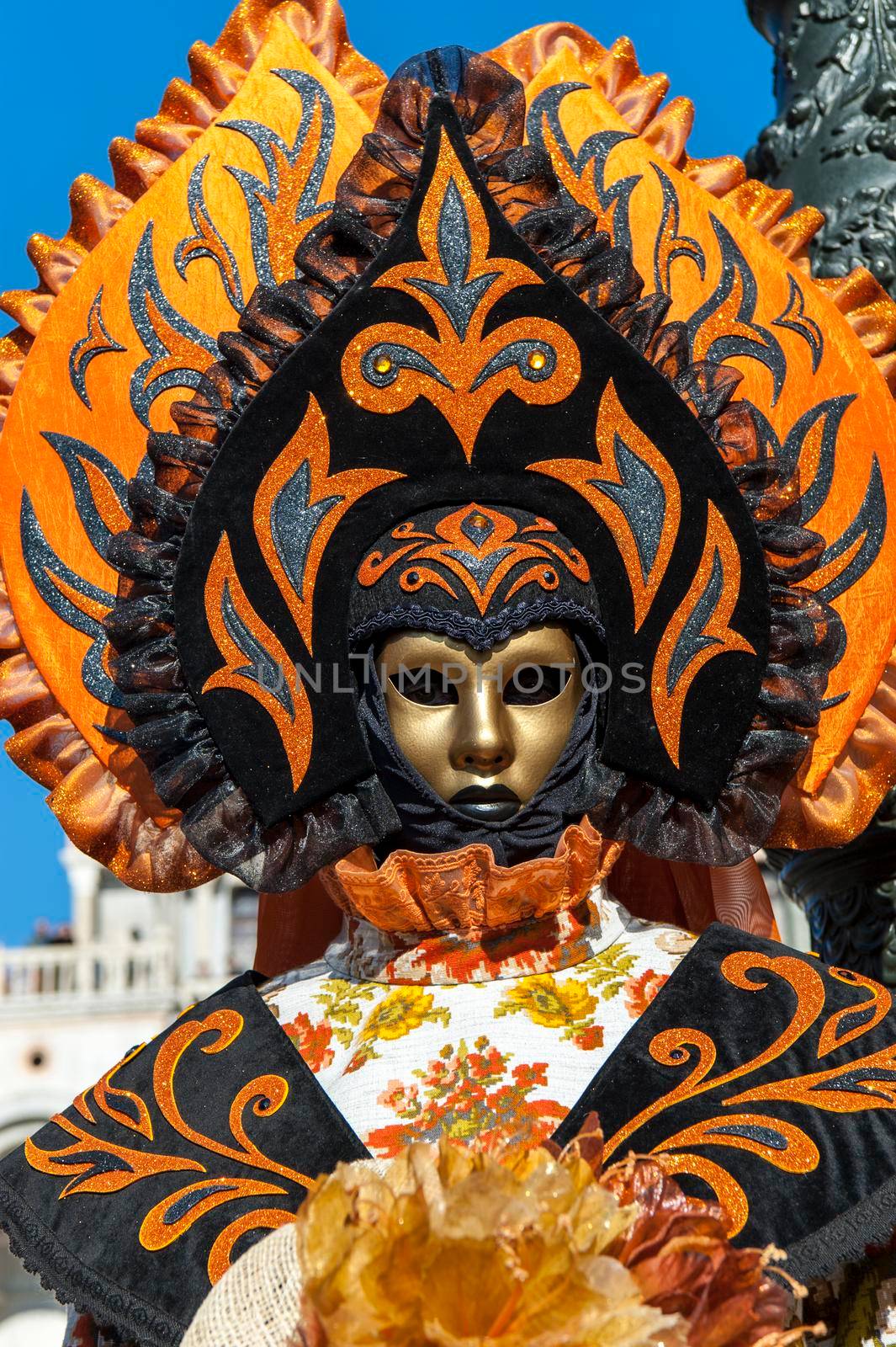 VENICE, ITALY - Febrary 22 2020: The masks of the Venice carnival 2020