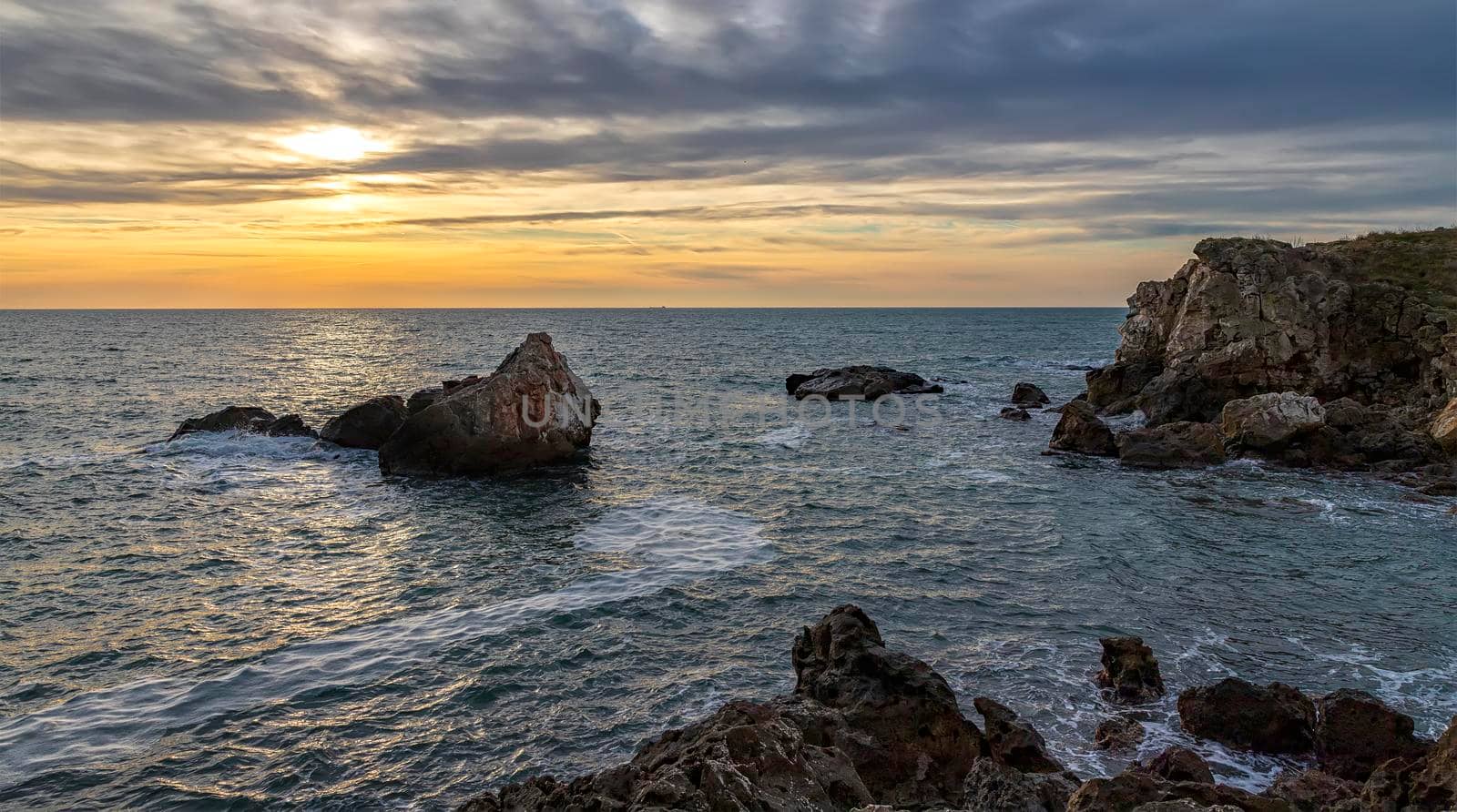 spectacular landscape at coastline  cliffs near Tyulenovo village, Black Sea, Bulgaria  by EdVal