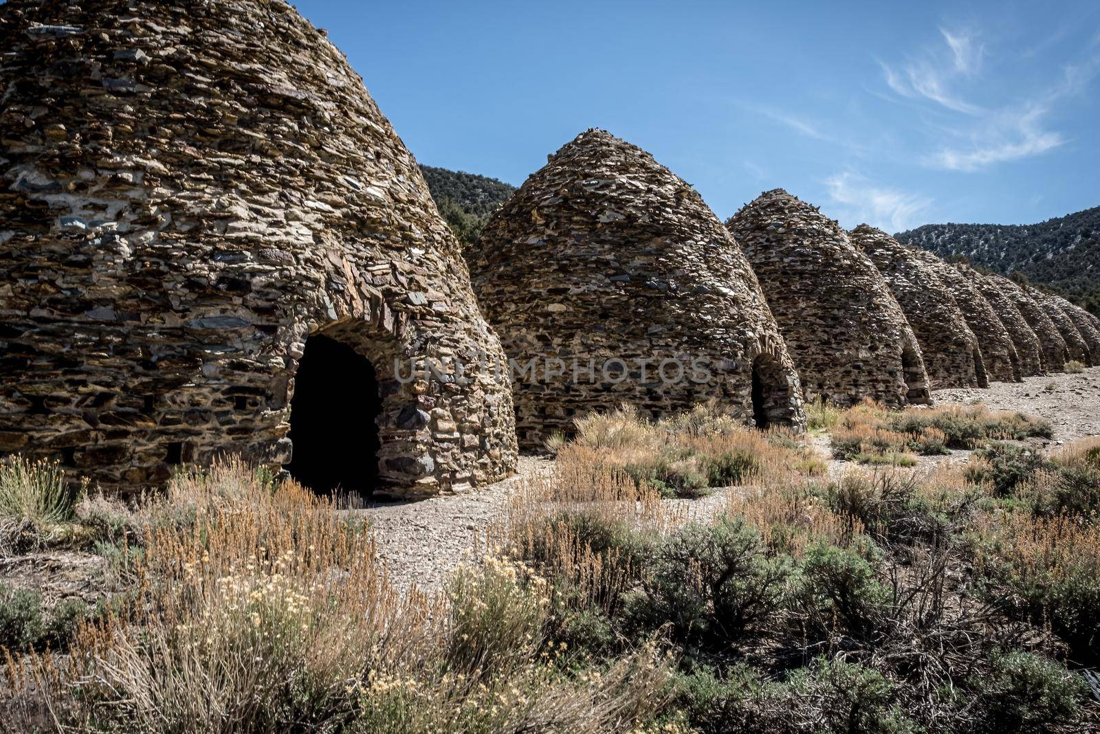 Death Valley Historical Charcoal Kilns bake in the sun